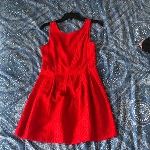 Red lace dress